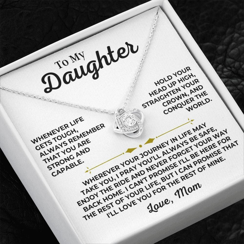 Jewelry To My Daughter - Love, Mom - Beautiful Love Knot Gift Set - SS443