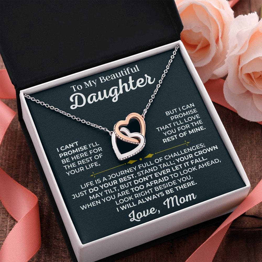 Jewelry To My Daughter - Love Mom - Interlocked Hearts Gift Set - SS426