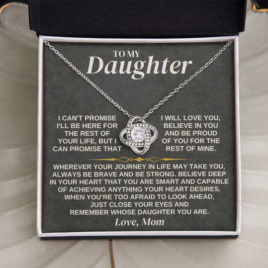 Jewelry To My Daughter - Mom - Love Knot Necklace Gift Set - SS334