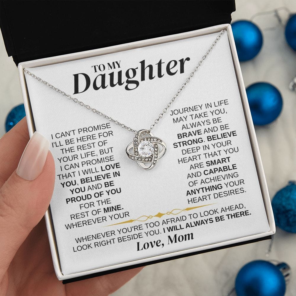 Jewelry To My Daughter - Mom - Love Knot Necklace Gift Set - SS337