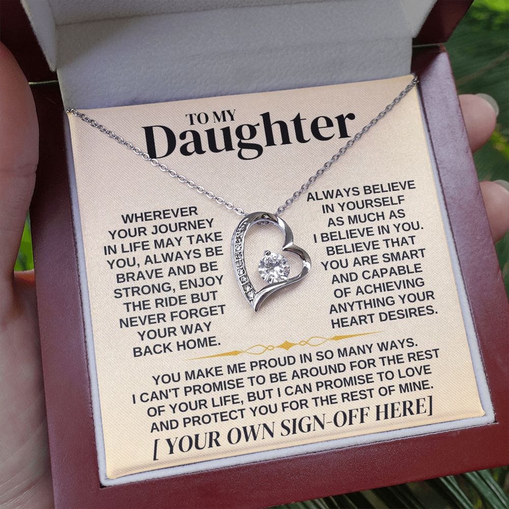 Jewelry To My Daughter - Personalized Sign-Off - Necklace Gift Set - SS318P