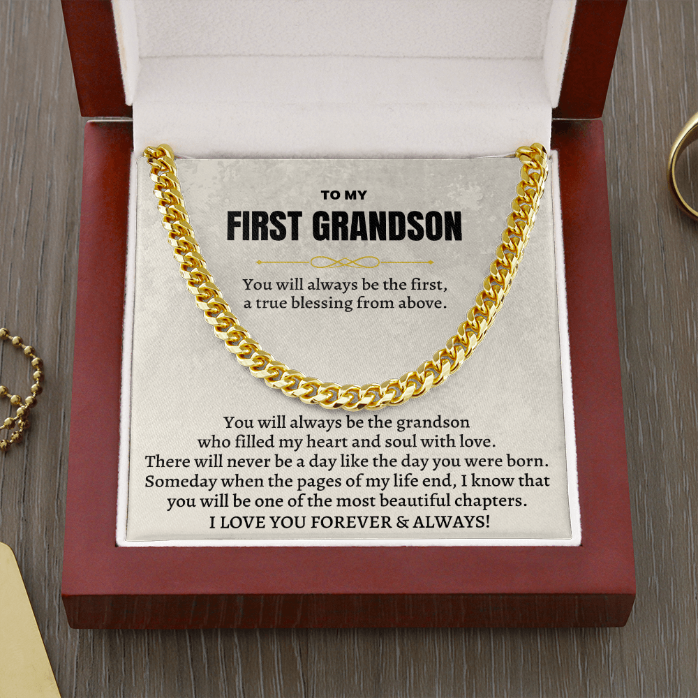 Jewelry To My First Grandson - Beautiful Chapter - Gift Set - SS149