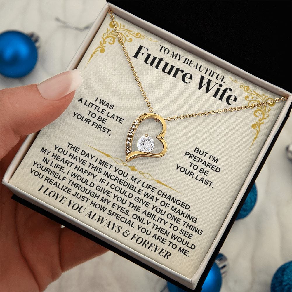 Buy Happy Hamp 925 Sterling Silver Gift Wife Necklace, To My Wife Necklace  Card Message Alluring Beauty Necklace, Jewelry For Wife (White Gold Plated)  at Amazon.in