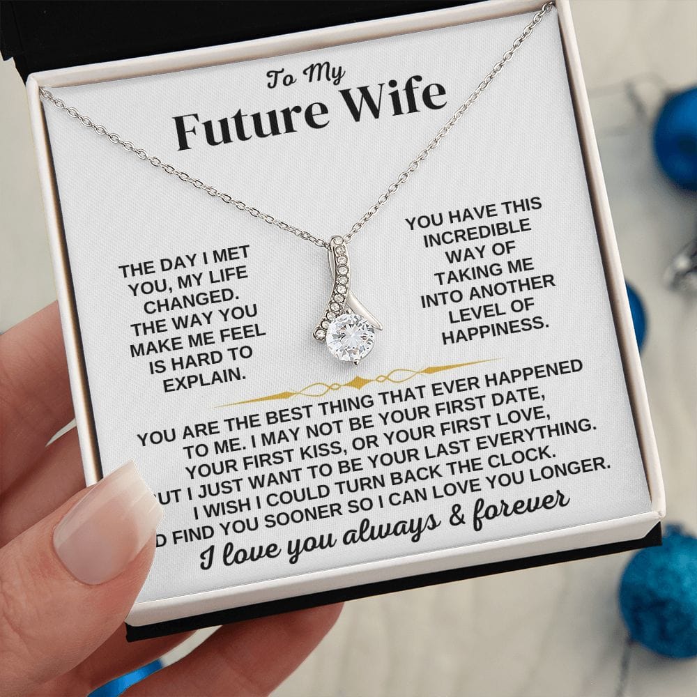 Jewelry To My Future Wife - I'd Find You Sooner - Necklace Gift Set - SS348
