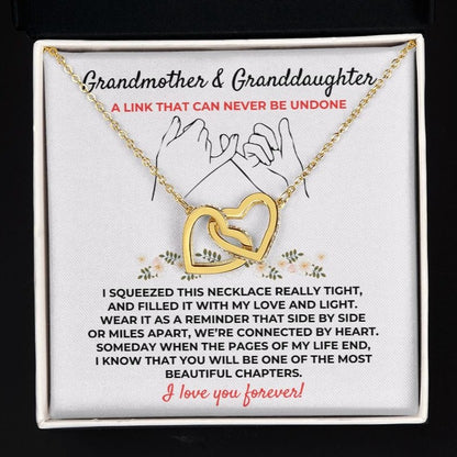 Jewelry To My Granddaughter - Beautiful Linked Hearts Gift Set - SS394