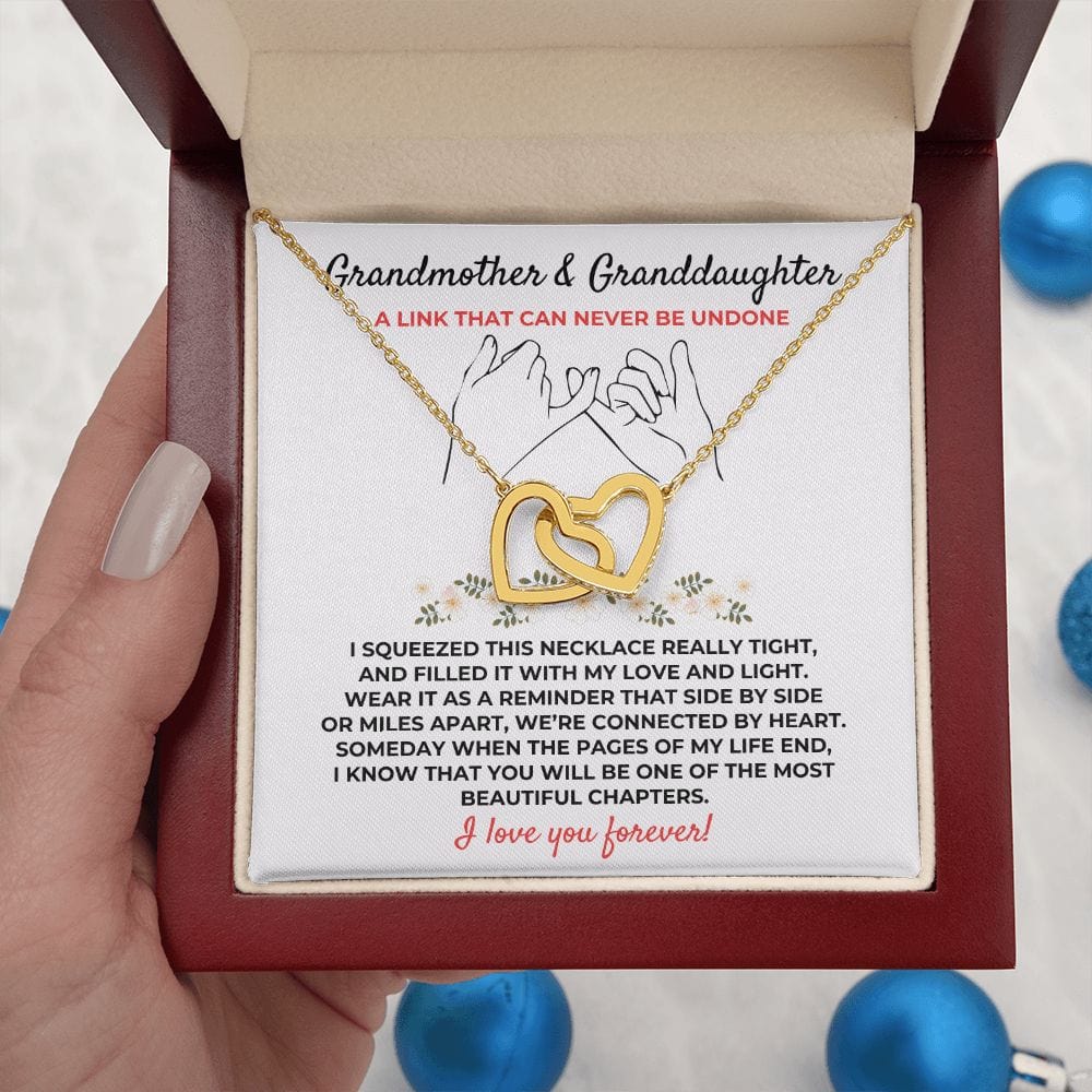 Jewelry To My Granddaughter - Beautiful Linked Hearts Gift Set - SS394