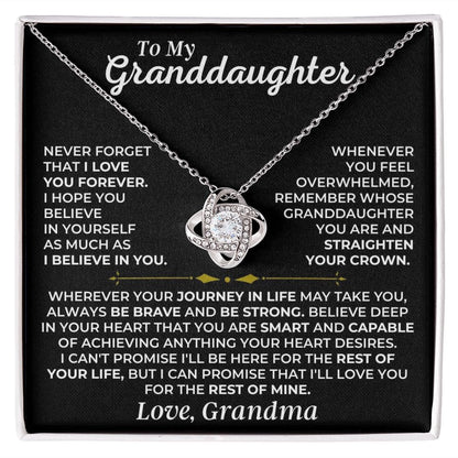 Jewelry To My Granddaughter - Beautiful Love Knot Gift Set - SS461G