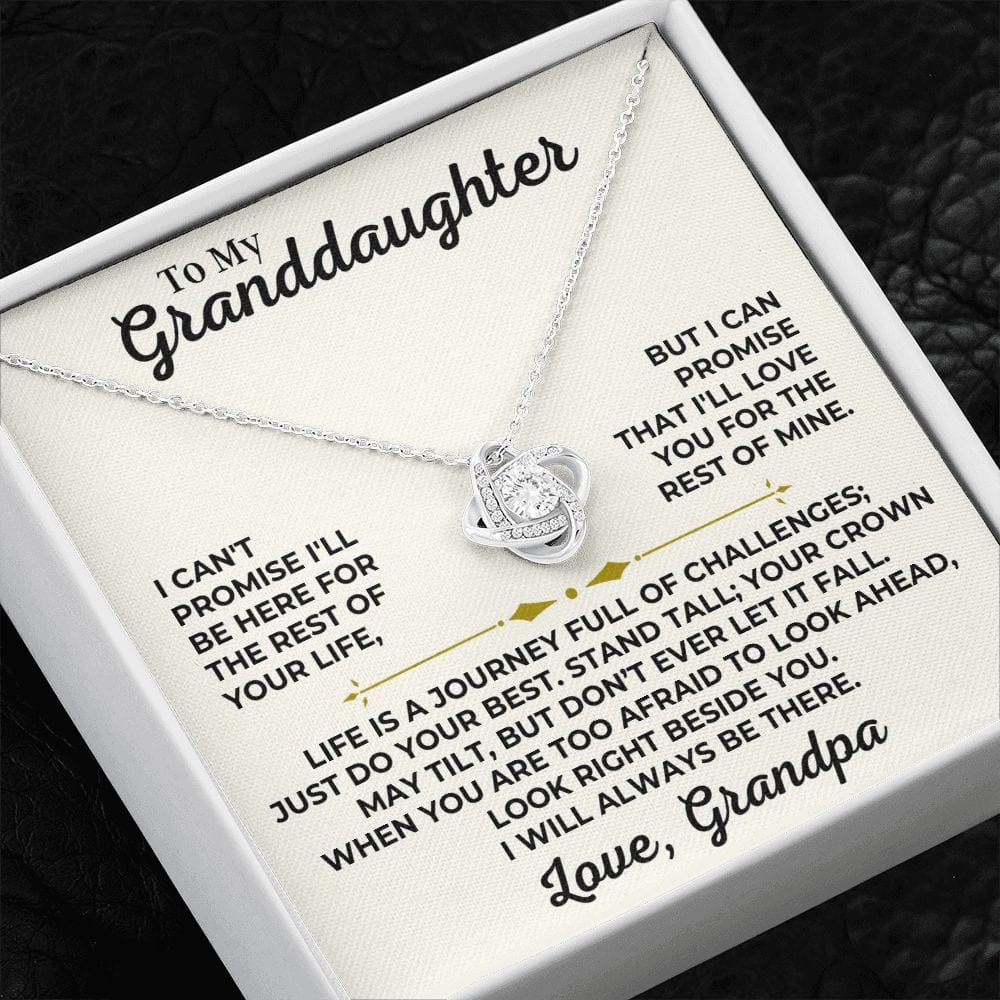 Jewelry To My Granddaughter - Love Grandpa - Love Knot Gift Set - SS426V2G