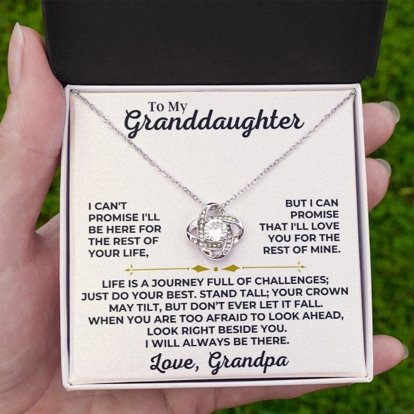 Jewelry To My Granddaughter - Love Grandpa - Love Knot Gift Set - SS426V2G