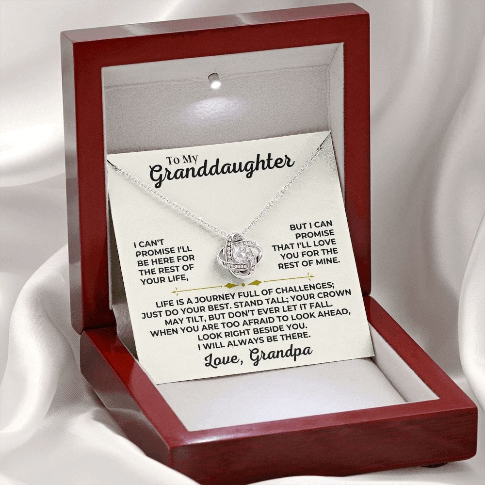 Jewelry To My Granddaughter - Love Grandpa - Love Knot Gift Set - SS426V2G