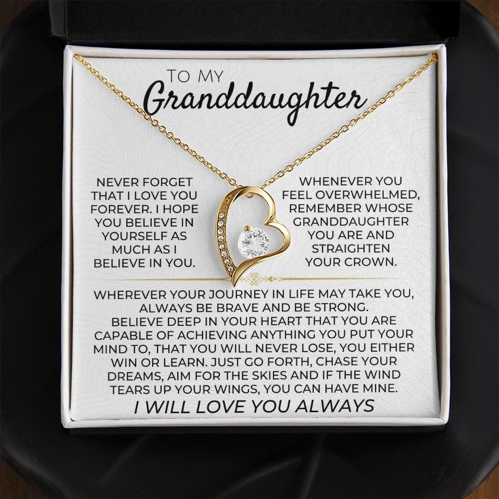 To Granddaughter Necklace Love Between A Grandma Is Forever Quote Jewelry  Gift