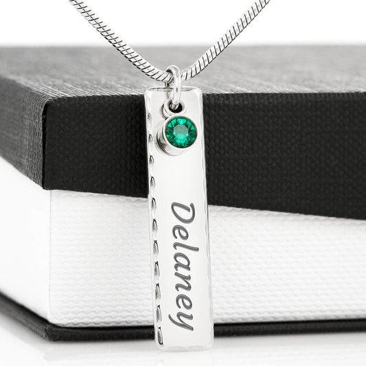 Jewelry To My Granddaughter - Personalized Birthstone Pendant Gift Set - SS170B