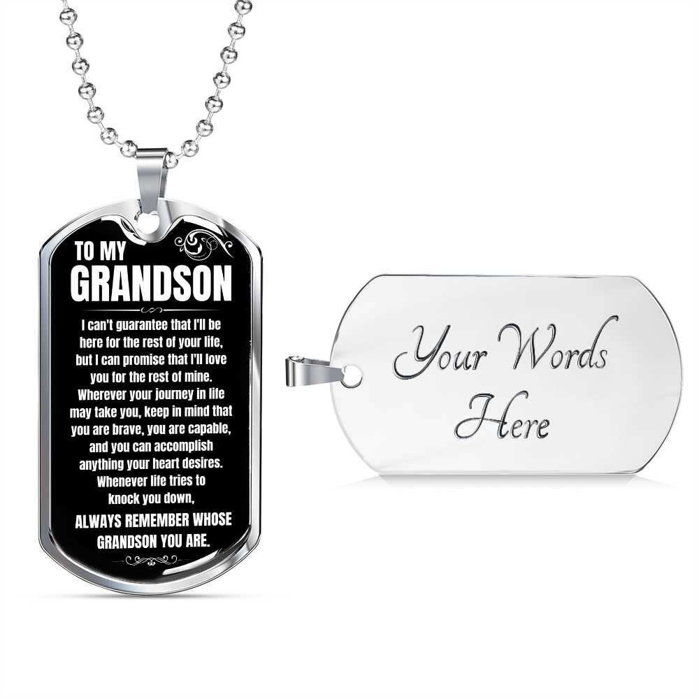Jewelry To My Grandson - Beautiful Love Tag - Gift Set - SS99