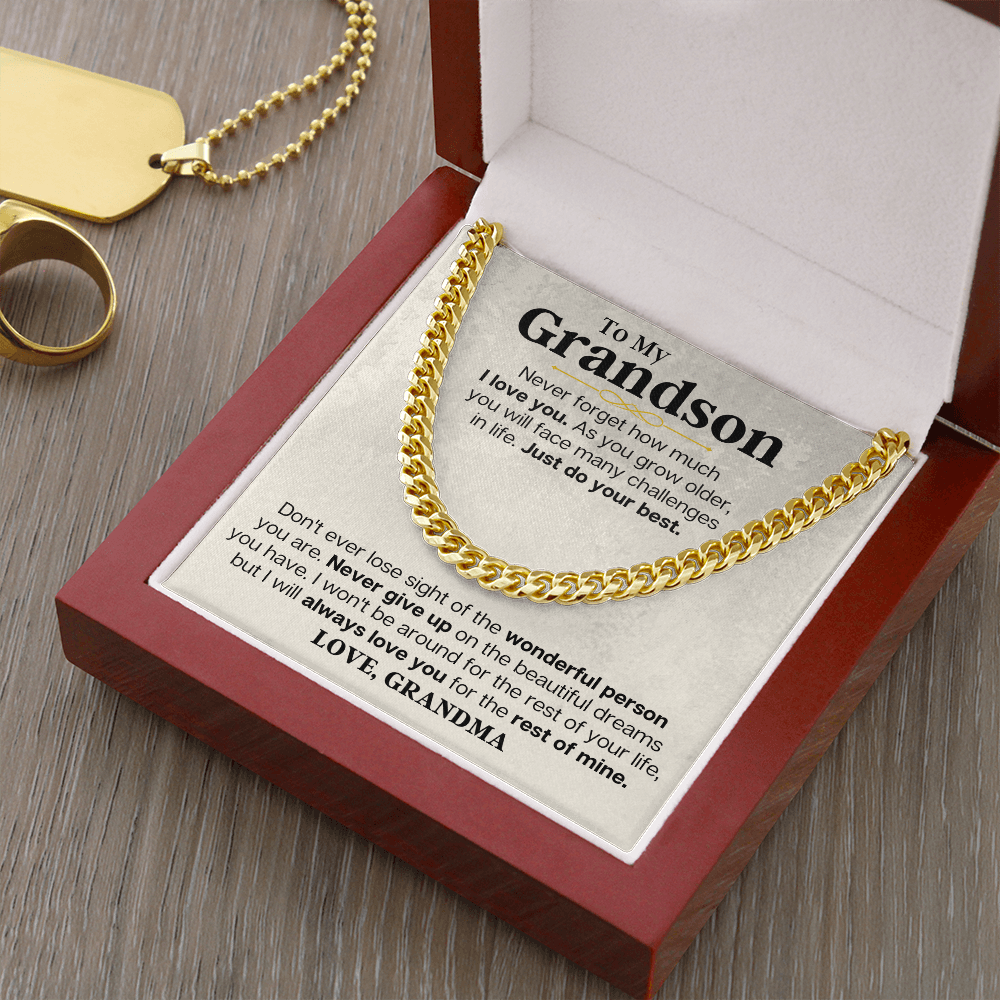 Jewelry To My Grandson - Big Dreams - Personalized Gift Set - SS223