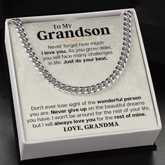 Jewelry To My Grandson - Big Dreams - Personalized Gift Set - SS223