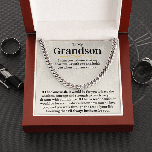 Jewelry To My Grandson - Cuban Link Chain Gift Set - SS160