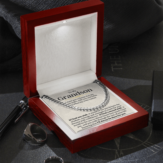 Jewelry To My Grandson - Cuban Link Chain Gift Set - SS160