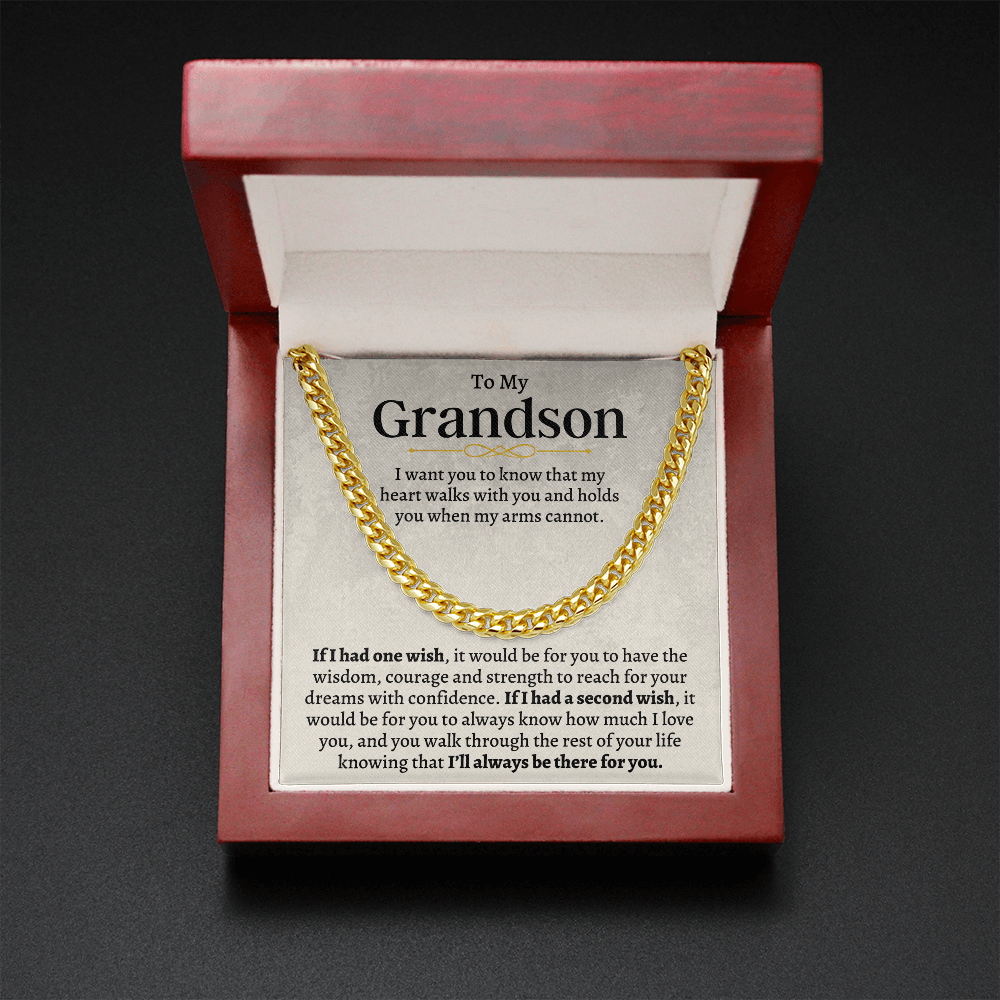 Jewelry To My Grandson - Cuban Link Chain Gift Set - SS160