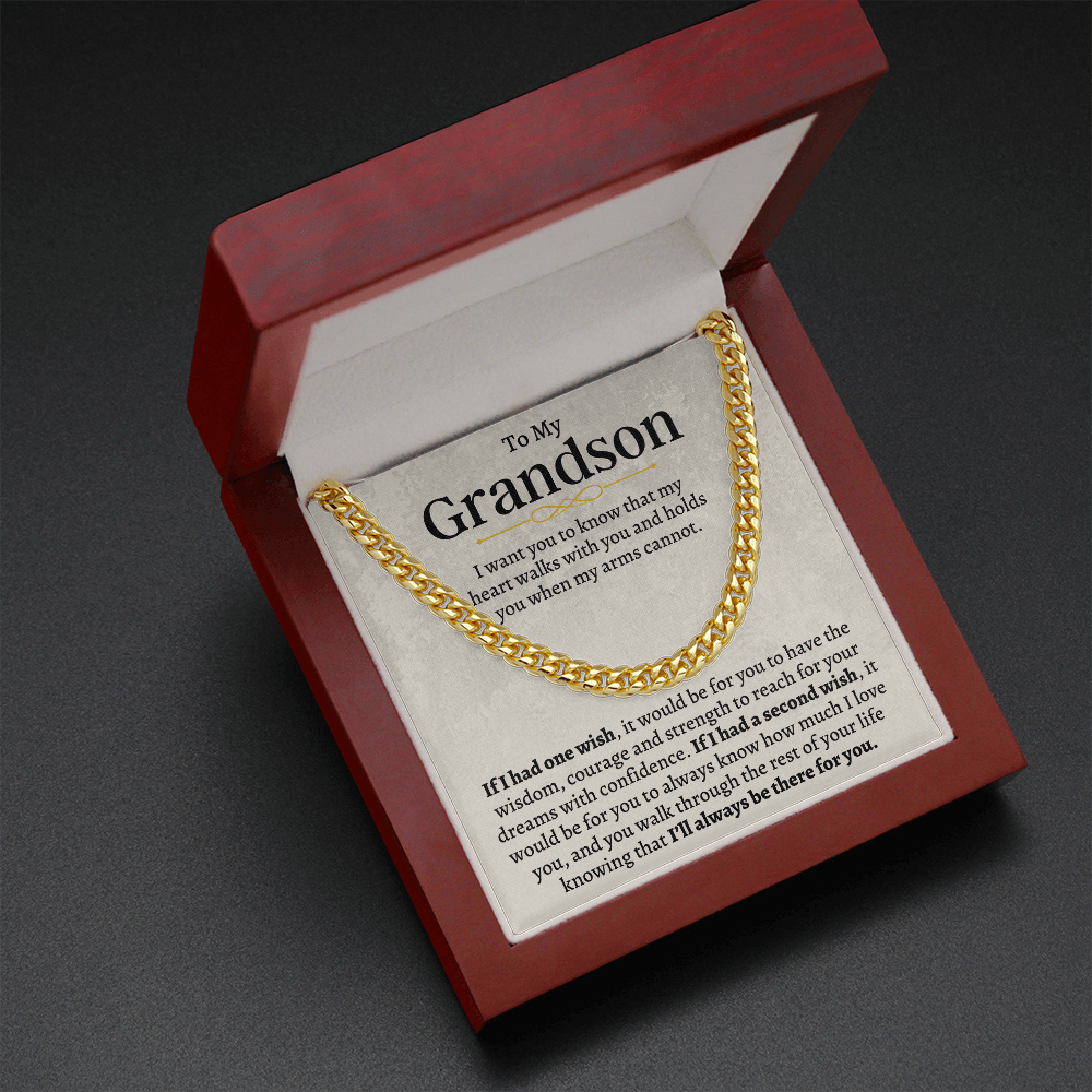 Jewelry To My Grandson - Cuban Link Chain Gift Set - SS160