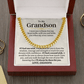 Jewelry To My Grandson - Love, Grandpa - Cuban Link Chain Gift Set - SS160