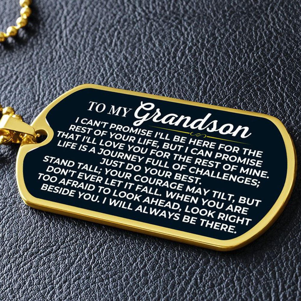 Jewelry To My Grandson - Love Tag - SS426GS-DT