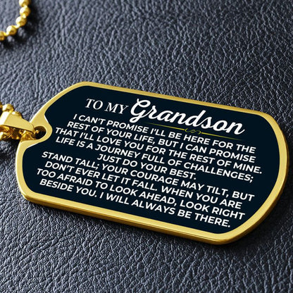 Jewelry To My Grandson - Love Tag - SS426GS-DT