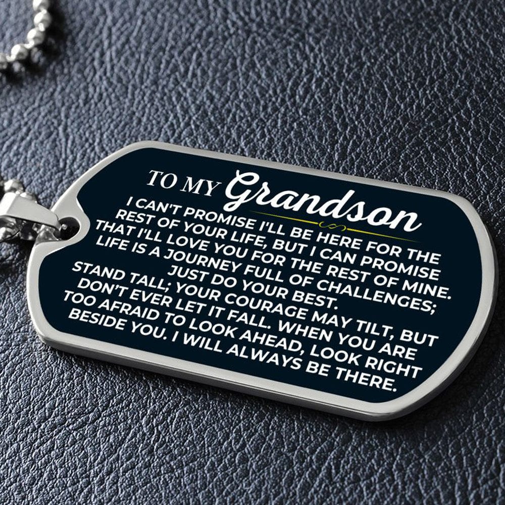 Jewelry To My Grandson - Love Tag - SS426GS-DT