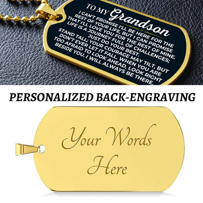Jewelry To My Grandson - Love Tag - SS426GS-DT