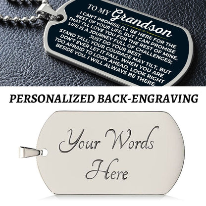 Jewelry To My Grandson - Love Tag - SS426GS-DT