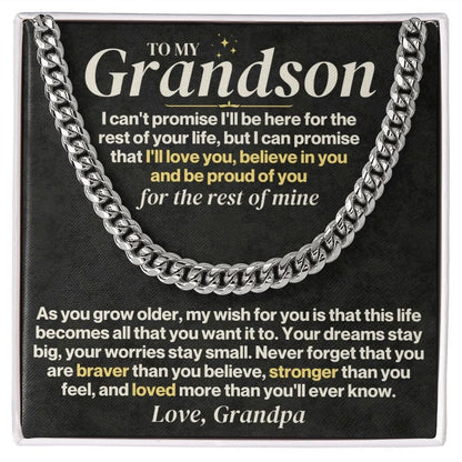 Jewelry To My Grandson - Personalized - Rest Of Mine - Gift Set - SS330