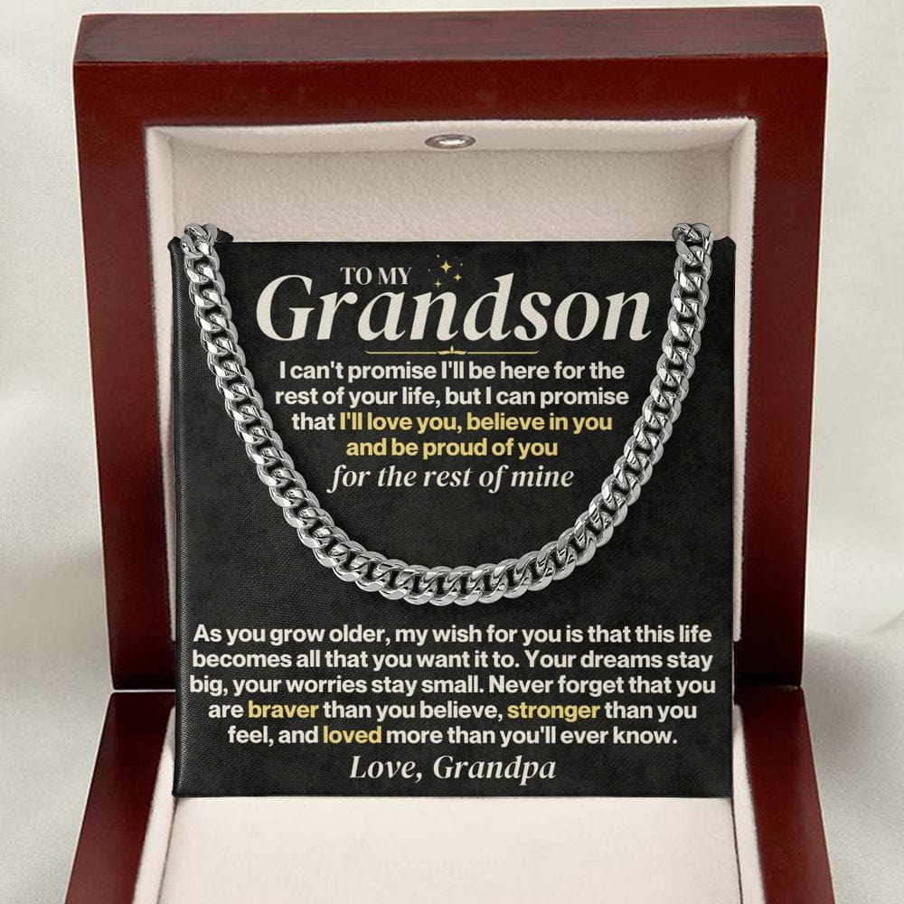 Jewelry To My Grandson - Personalized - Rest Of Mine - Gift Set - SS330