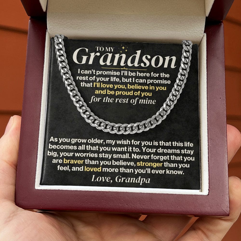 Jewelry To My Grandson - Personalized - Rest Of Mine - Gift Set - SS330