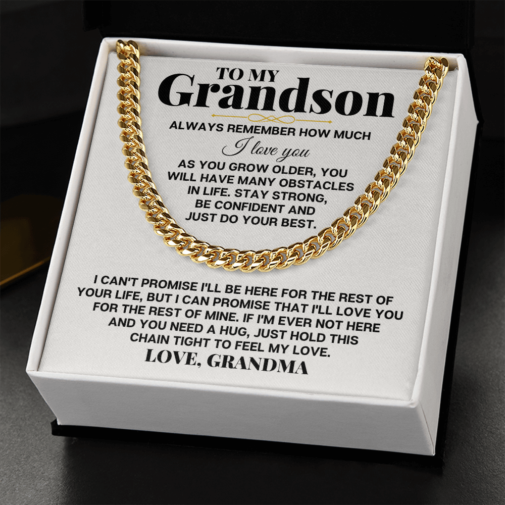 Jewelry To My Grandson - Personalized Special Chain Gift Set - SS258GS