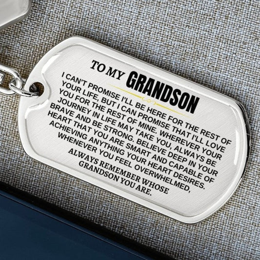 Jewelry To My Grandson | Remember Whose Grandson You Are| Personalized Keychain - SS293V2
