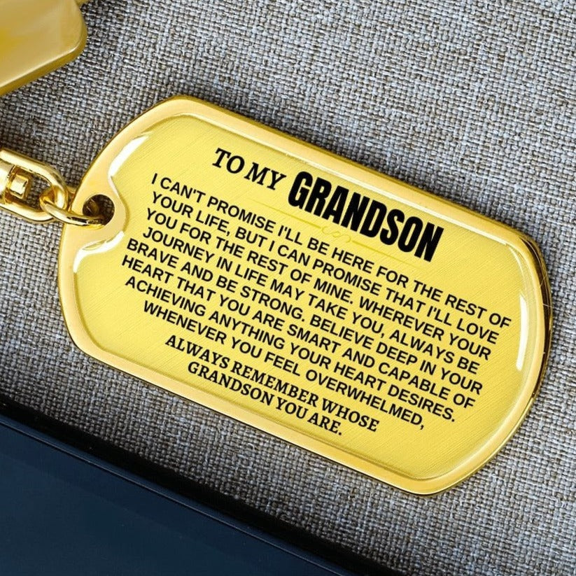 Jewelry To My Grandson | Remember Whose Grandson You Are| Personalized Keychain - SS293V2