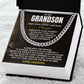 Jewelry To My Grandson - Wherever Your Journey - Personalized Gift Set - SS284V2