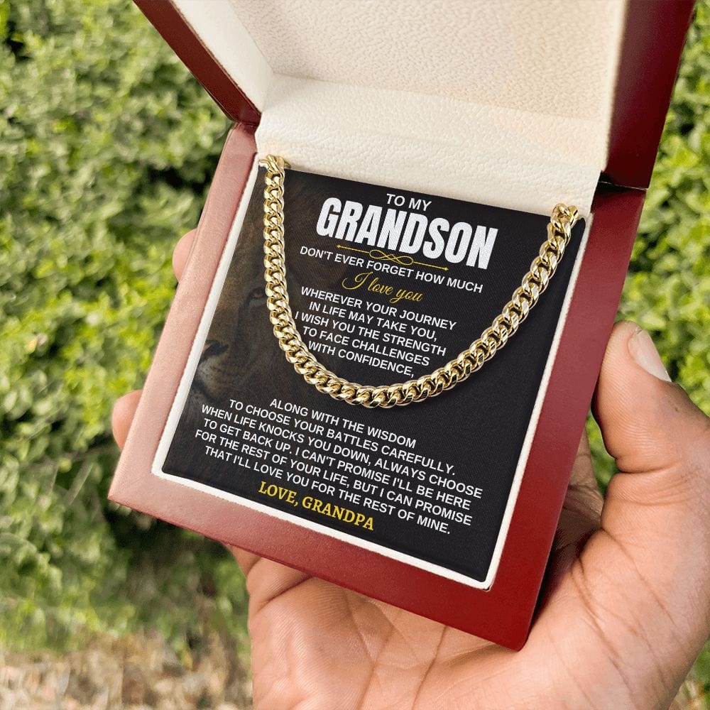 Jewelry To My Grandson - Wherever Your Journey - Personalized Gift Set - SS284V2