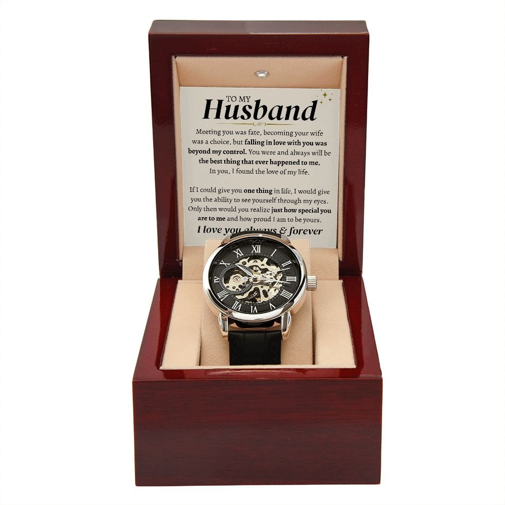 Jewelry To My Husband - Luxury Openwork Watch - Gift Set - SS323