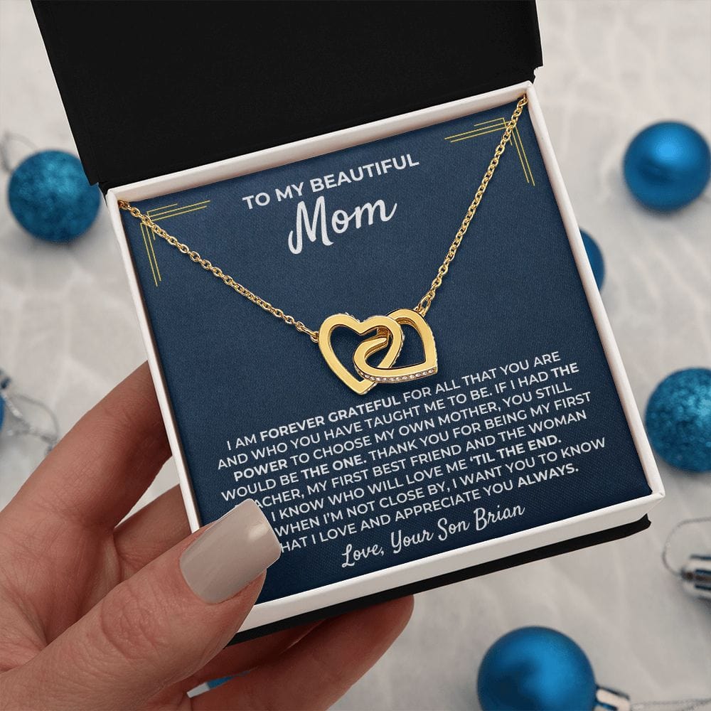 Jewelry To My Loving Mom - Forever Linked Hearts Gift Set - SS403