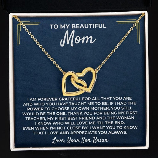 Jewelry To My Loving Mom - Forever Linked Hearts Gift Set - SS403