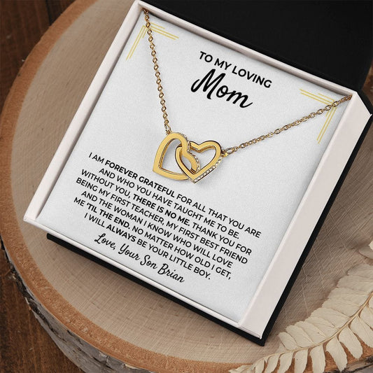 Jewelry To My Loving Mom - From Son - Interlocked Hearts Gift Set - SS396