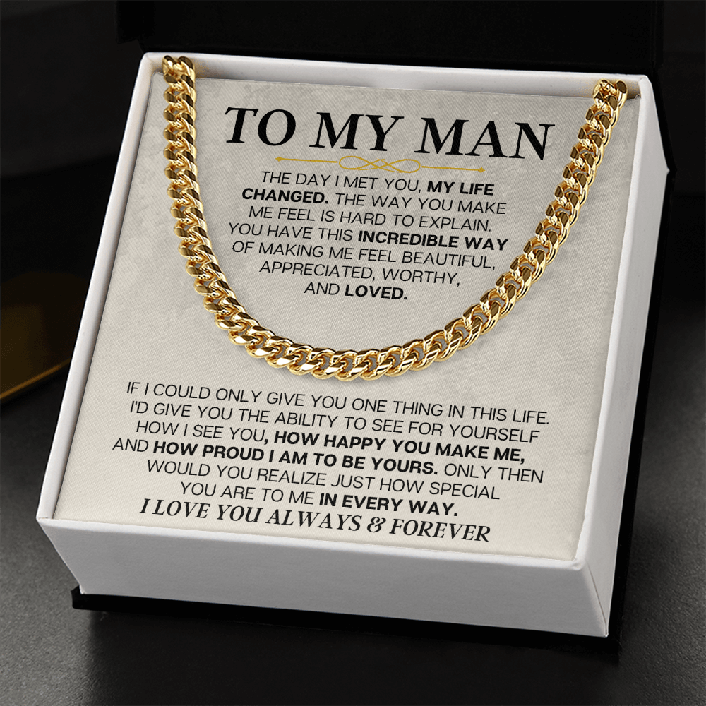 Jewelry To My Man - Cuban Link - Special Gift Set - SS166V2