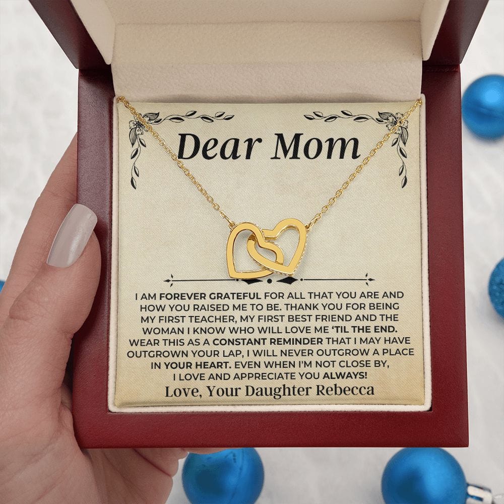 Jewelry To My Mom - From Daughter - Forever Linked Hearts Gift Set - SS404V2