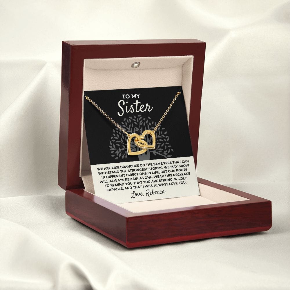Jewelry To My Sister - Interlocked Hearts Gift Set - SS389