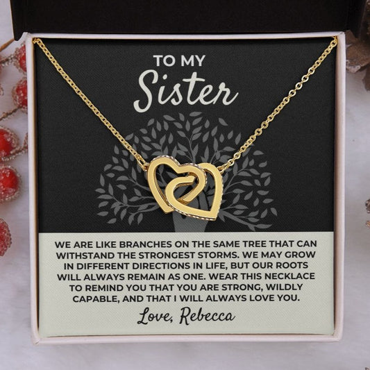 Jewelry To My Sister - Interlocked Hearts Gift Set - SS389