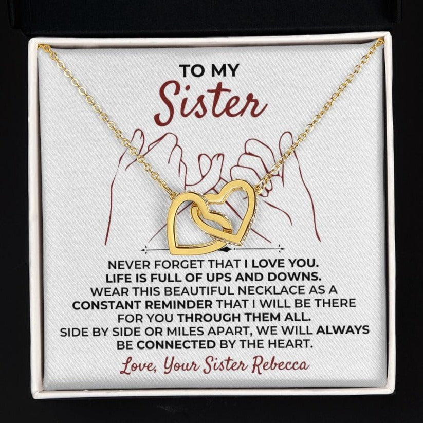 Jewelry To My Sister - Interlocked Hearts Gift Set - SS399