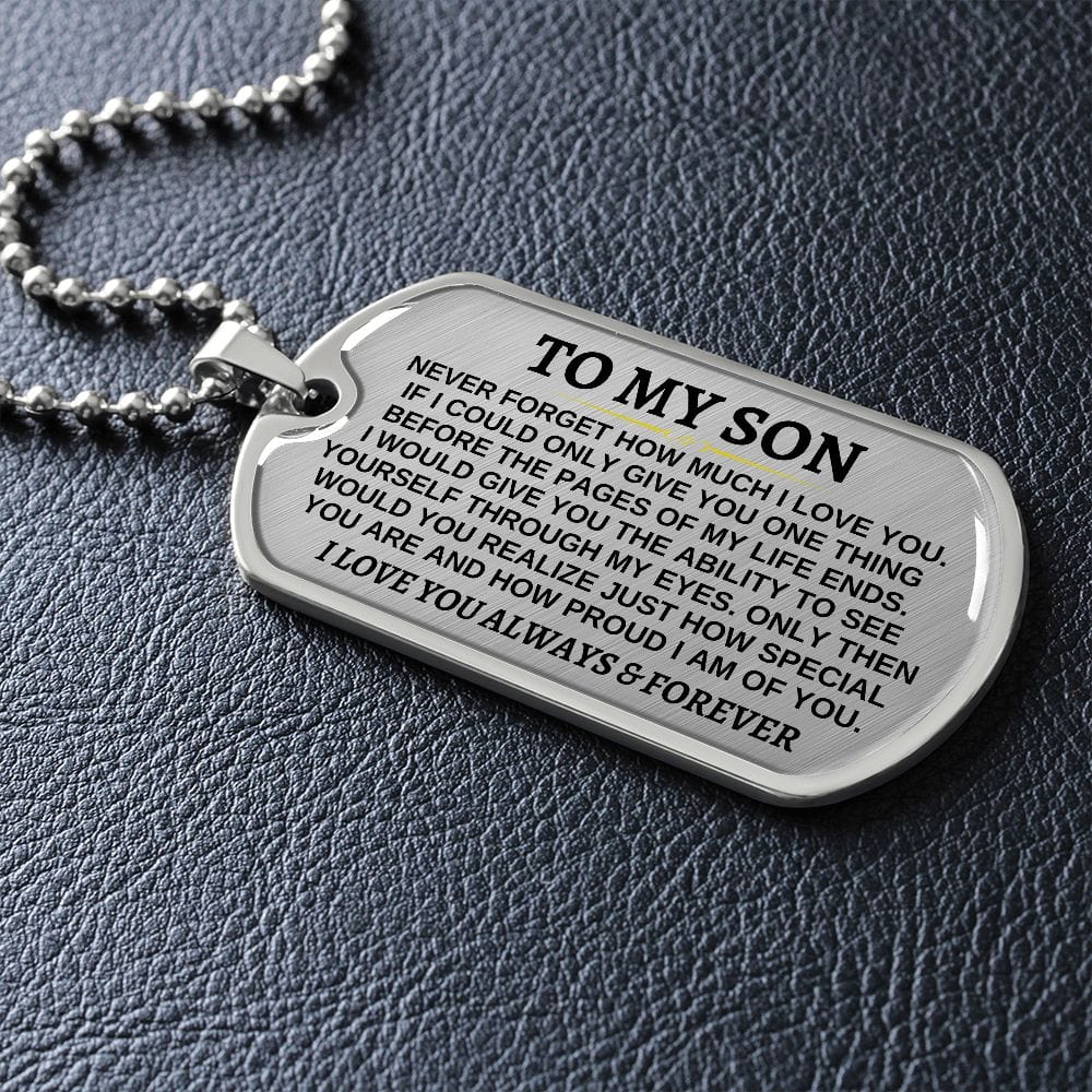 Jewelry To My Son - Beautiful Love Tag - SS297