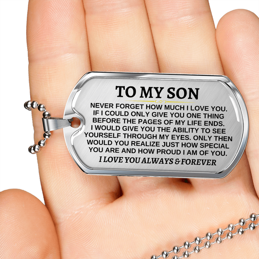 Jewelry To My Son - Beautiful Love Tag - SS297