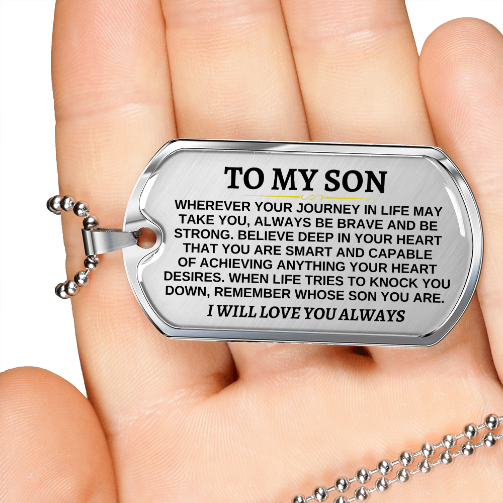 Jewelry To My Son - Beautiful Love Tag - SS298