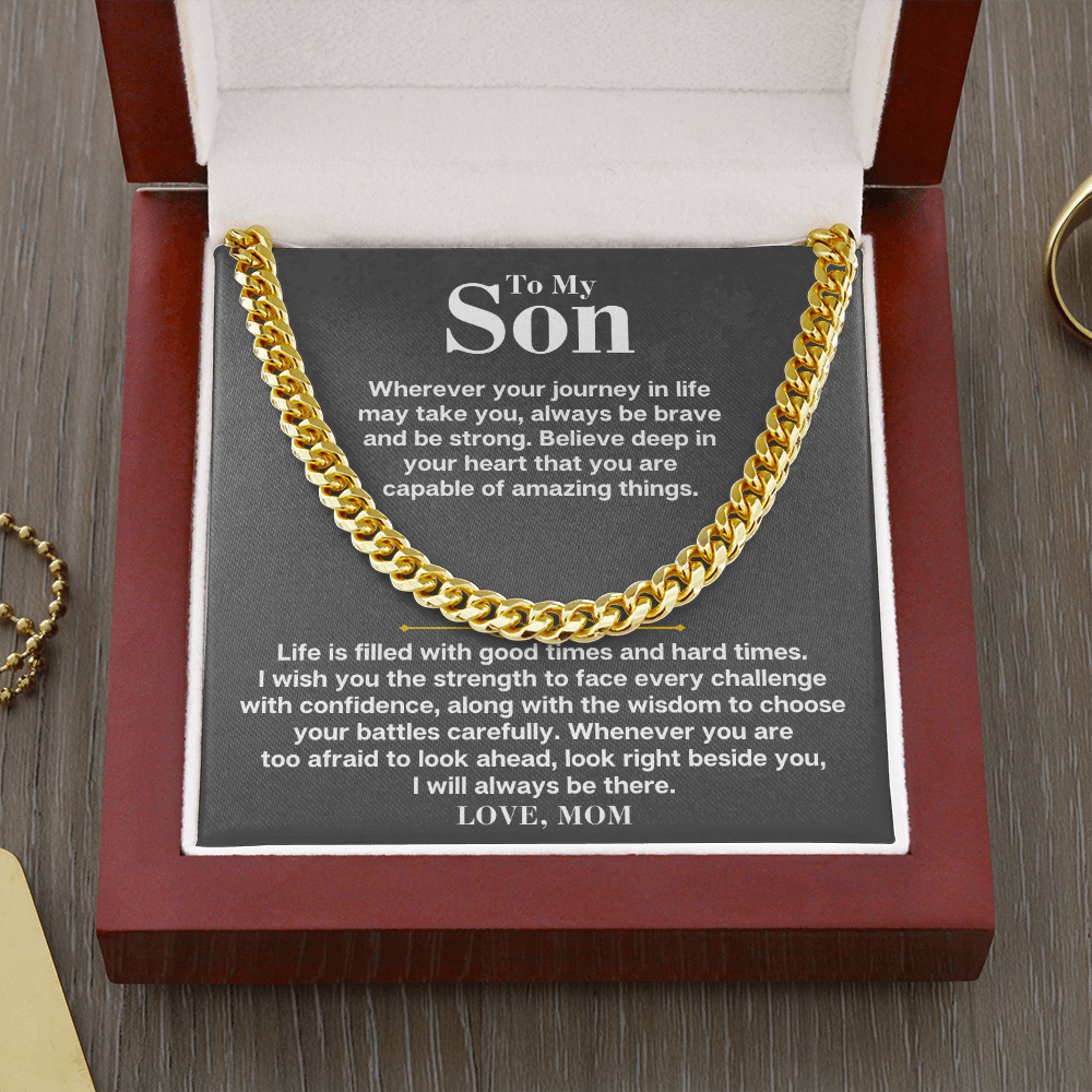 Jewelry To My Son - Cuban Link Chain Gift Set - SS177